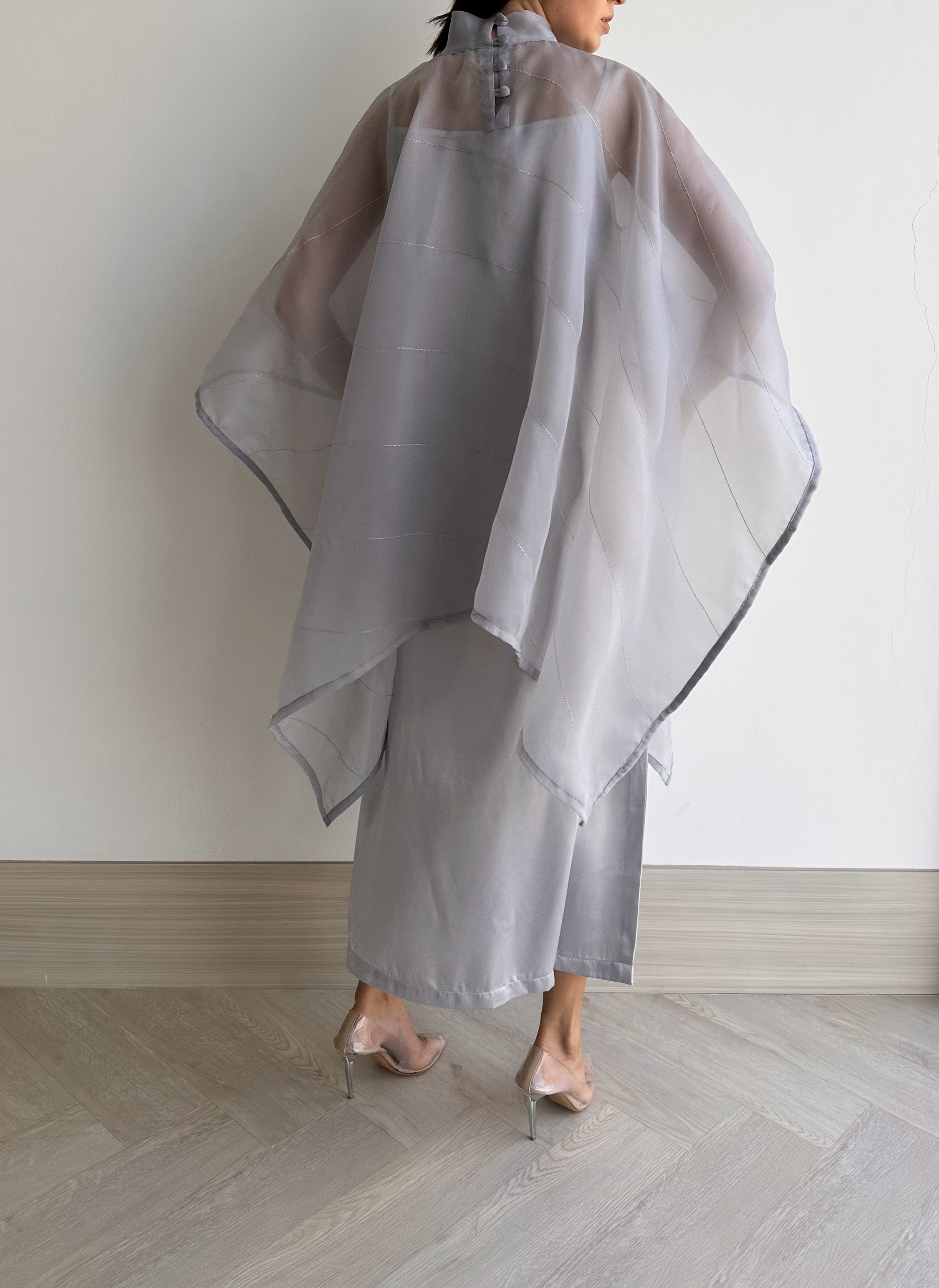 Two piece oversized organza