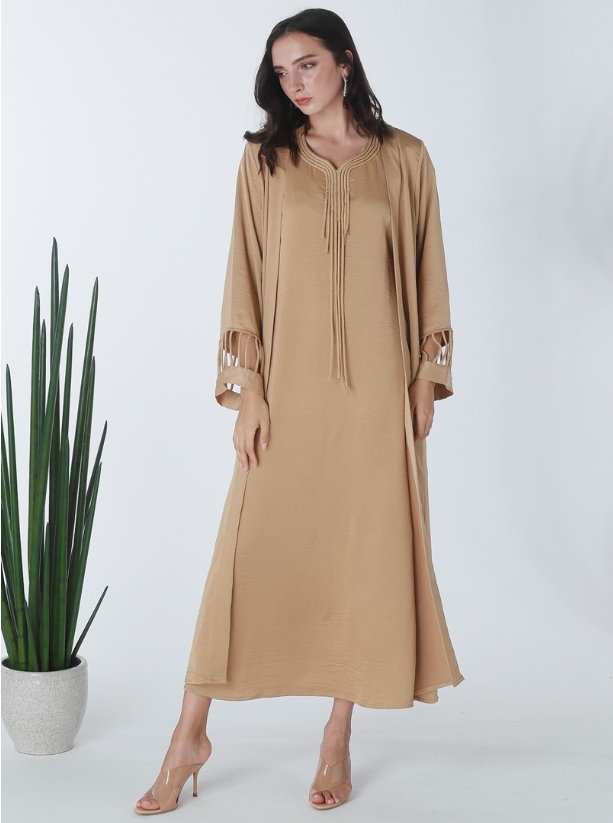 Nude 2-way Kaftan/Abaya